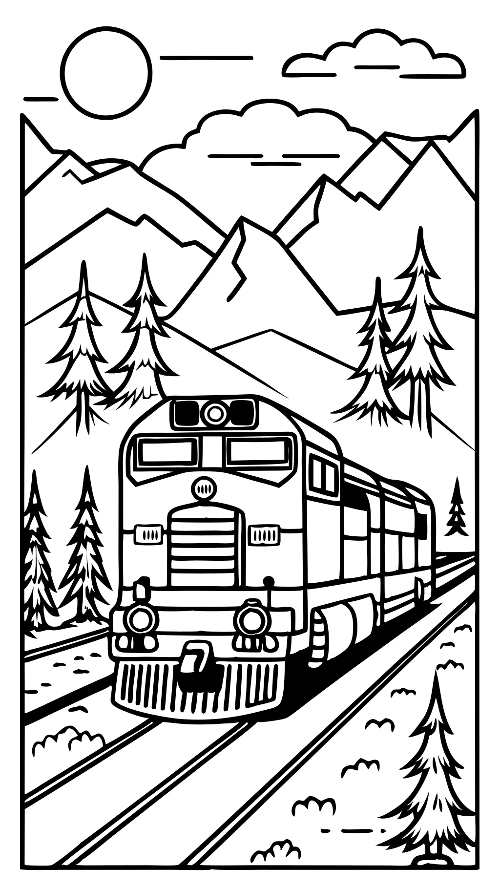 bnsf train coloring pages